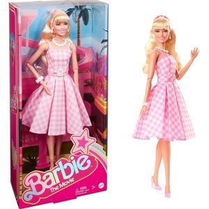 NIB Barbie The Movie Collection Pink Gingham Dress Doll